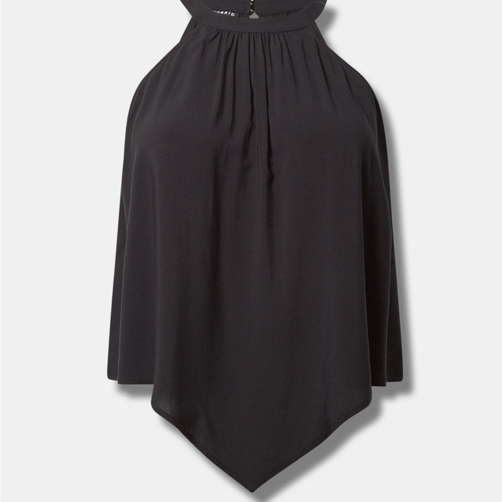 Torrid Deep Black Goddess Neck Tank